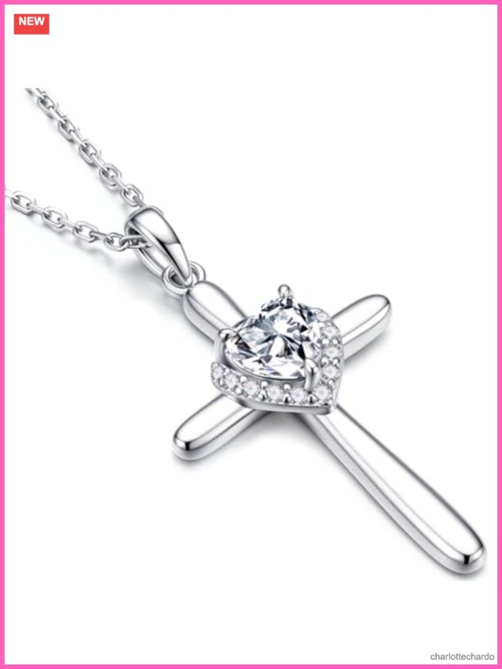 925 Sterling Silver Cross Necklace Pendant for Women Sensitive Skin